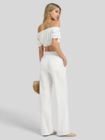 Willit Women's Cotton Linen Wide Leg Pants 
