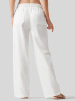 Women's Cotton Linen Wide Leg Pants_