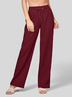Women's Cotton Linen Wide Leg Pants_