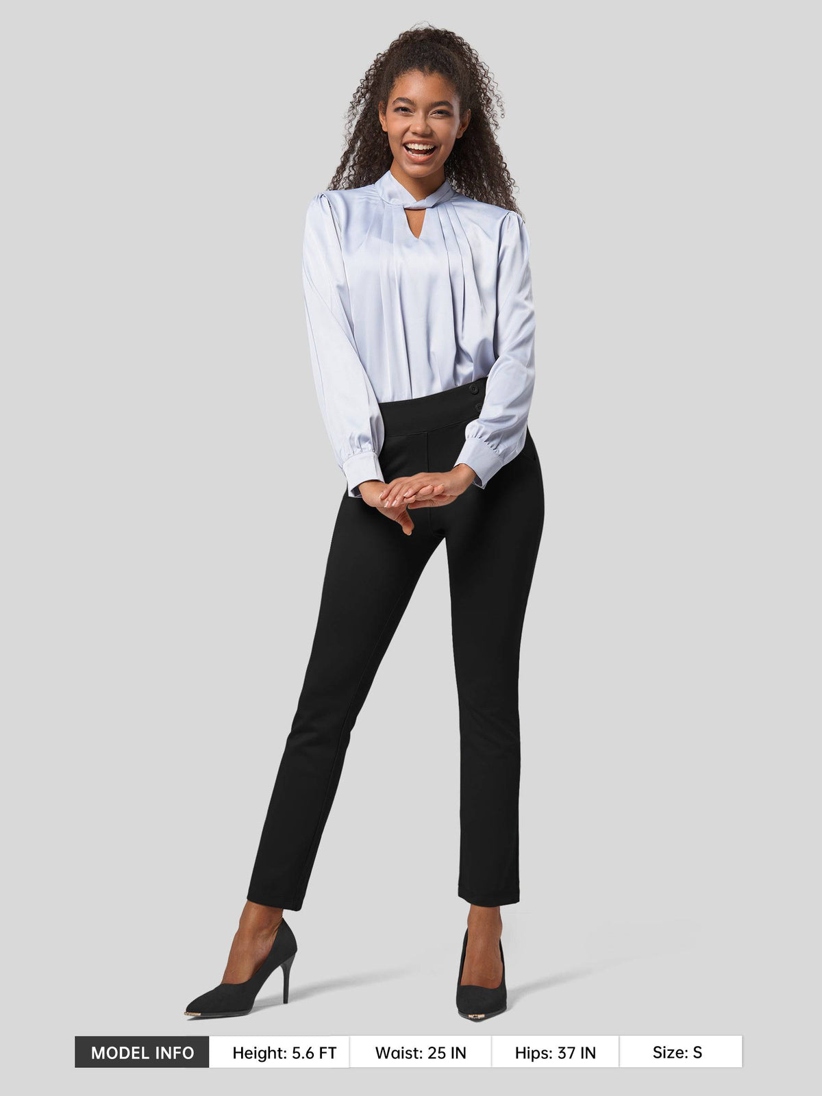 Willit Women's Cropped Office Dress Pants 27 Inch 