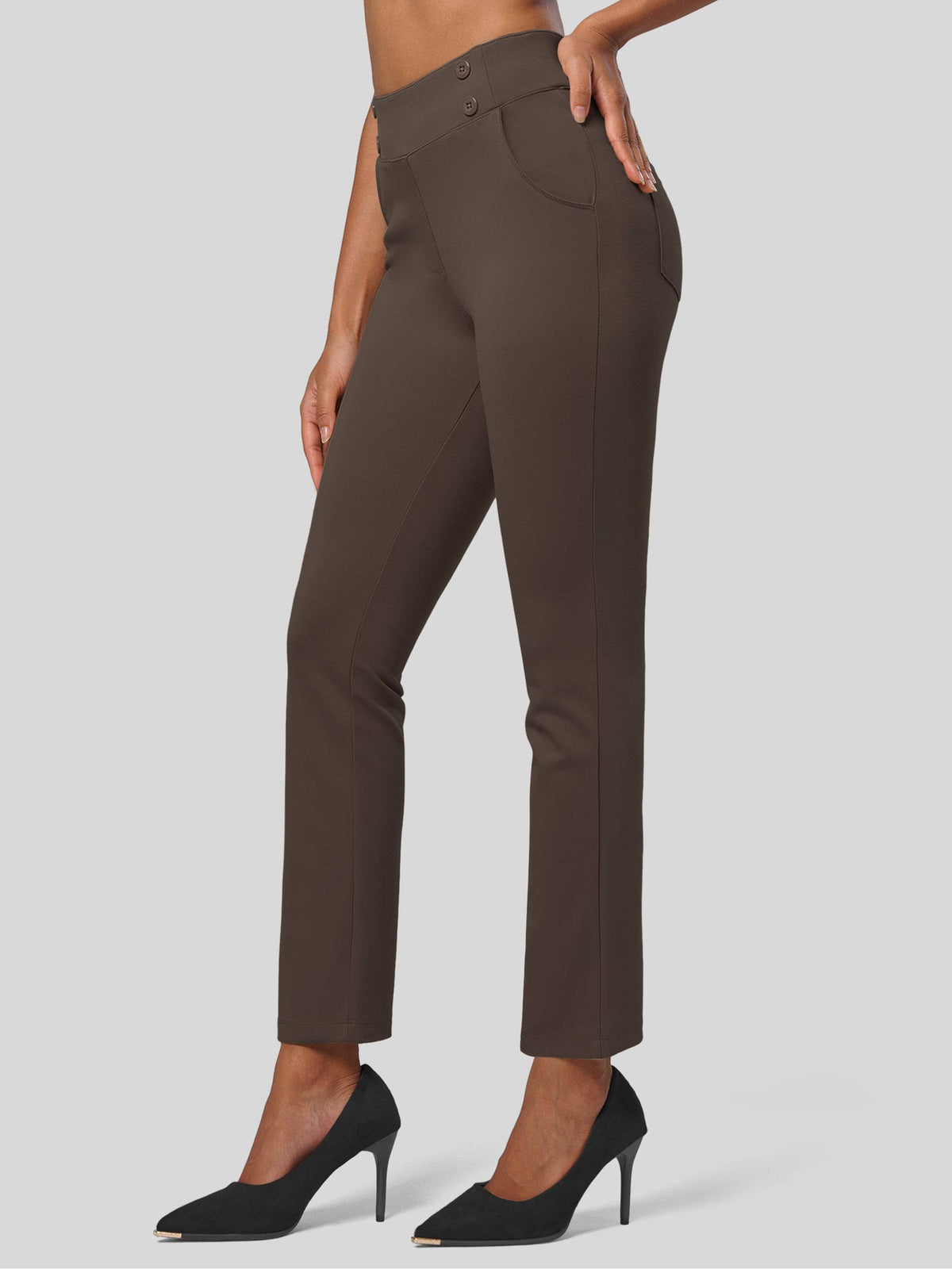 Willit Women's Cropped Office Dress Pants 27 Inch 