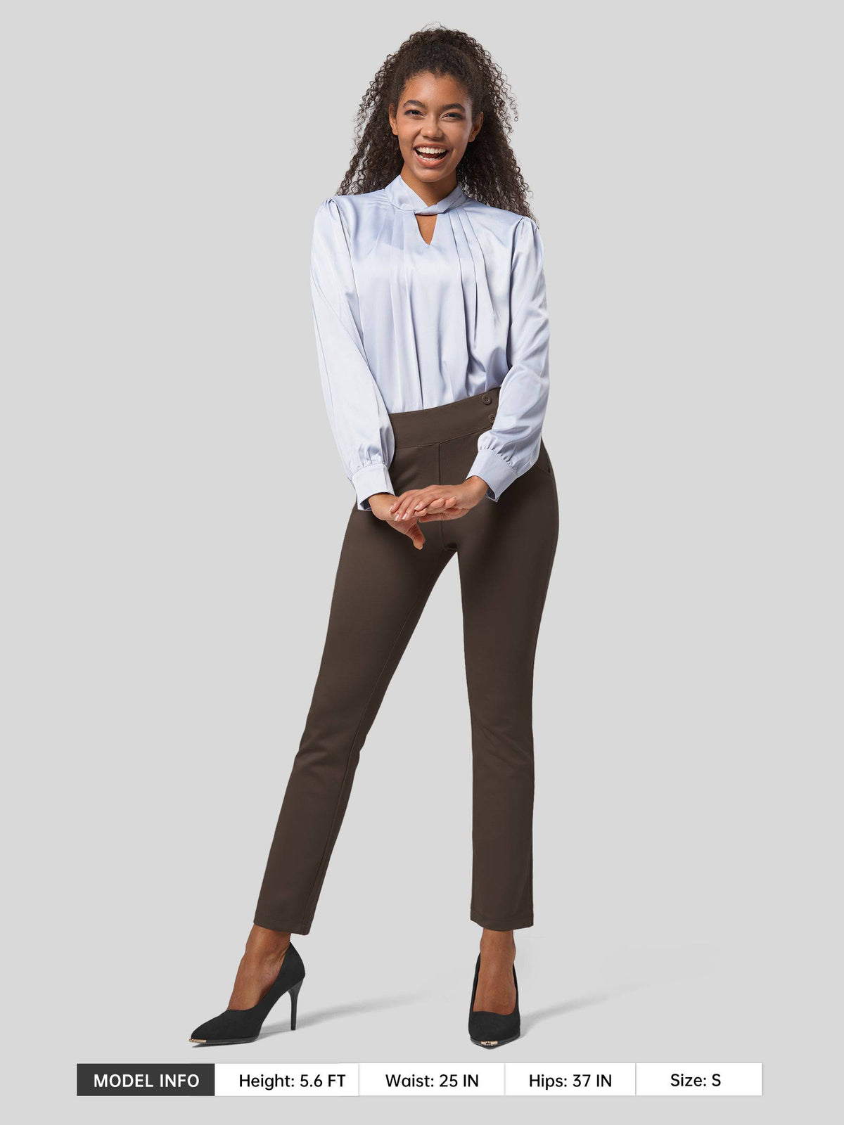 Willit Women's Cropped Office Dress Pants 27 Inch 