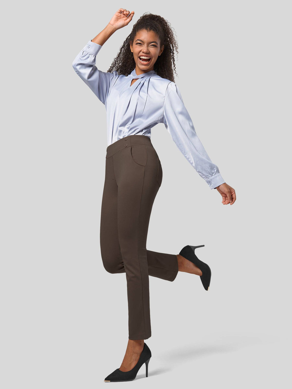 Willit Women's Cropped Office Dress Pants 27 Inch 