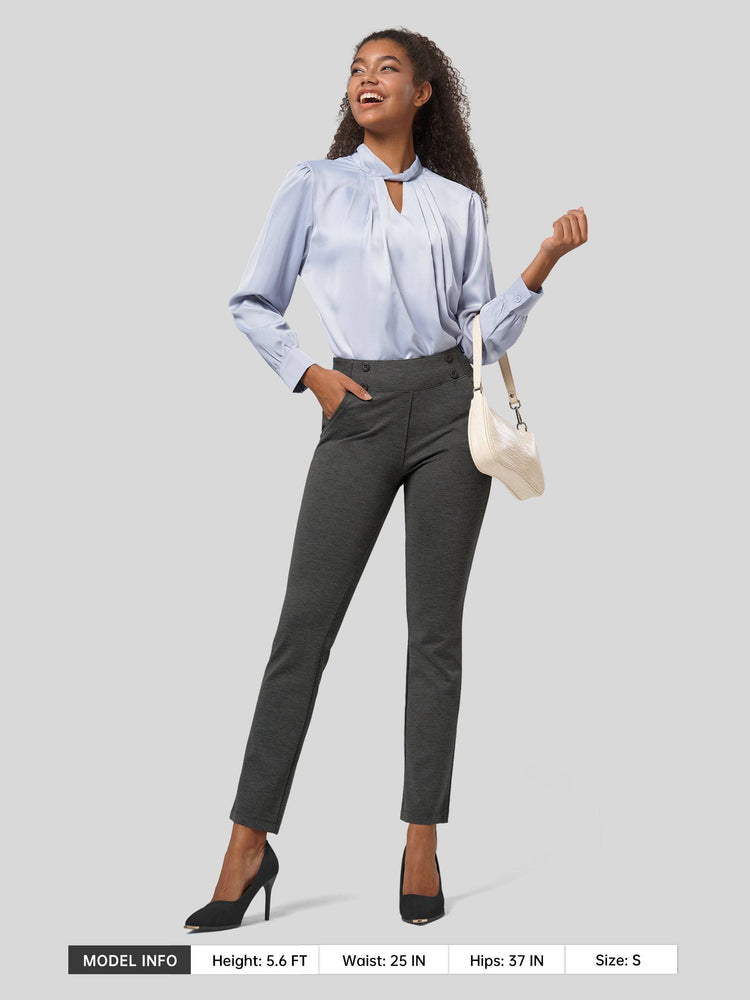 Willit Women's Cropped Office Dress Pants 27 Inch 