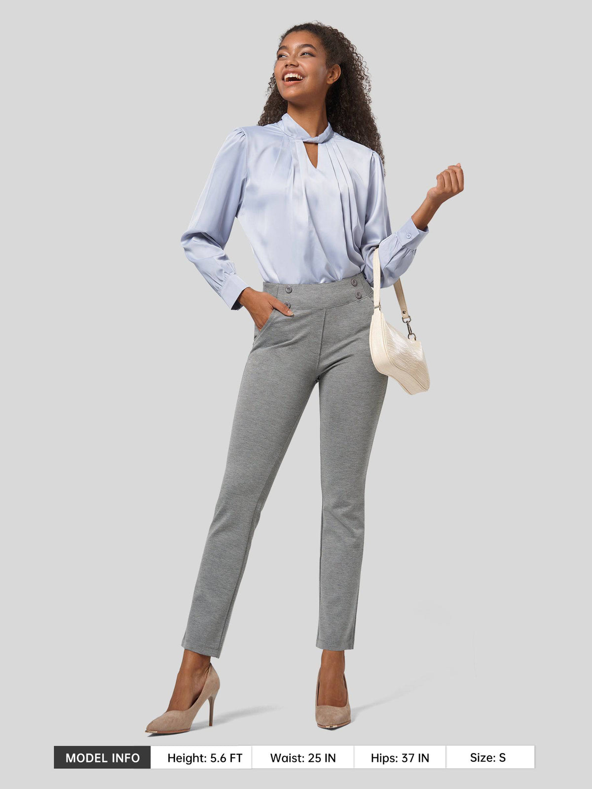 Willit Women's Cropped Office Dress Pants 27 Inch 