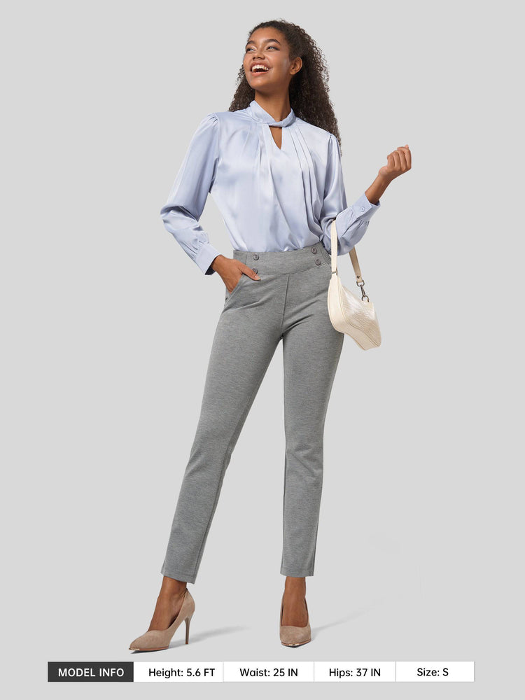 Willit Women's Cropped Office Dress Pants 27 Inch 