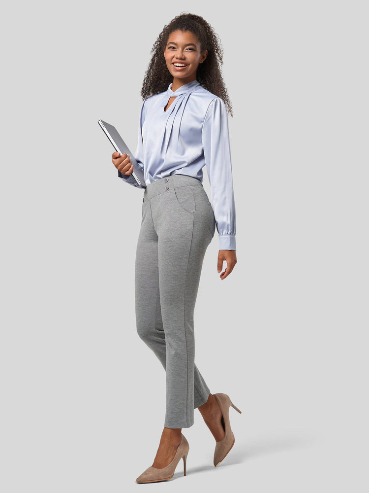 Willit Women's Cropped Office Dress Pants 27 Inch 