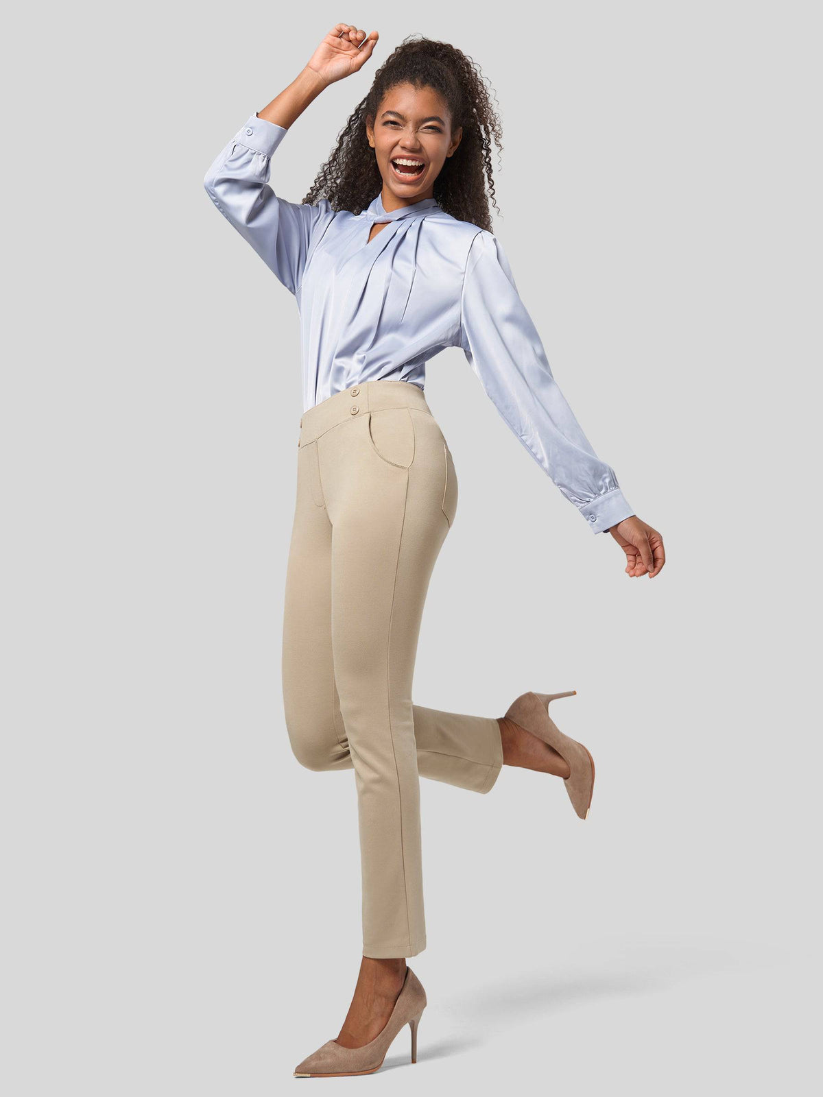 Willit Women's Cropped Office Dress Pants 27 Inch 