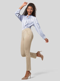 Willit Women's Cropped Office Dress Pants 27 Inch #khaki