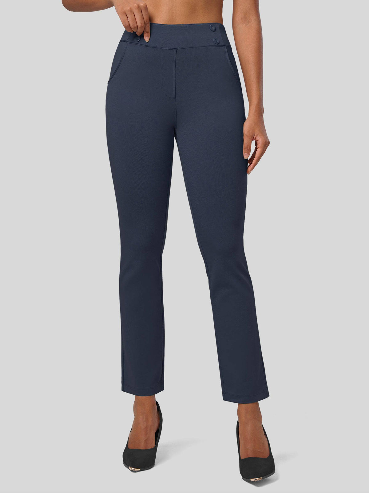 Willit Women's Cropped Office Dress Pants 27 Inch 