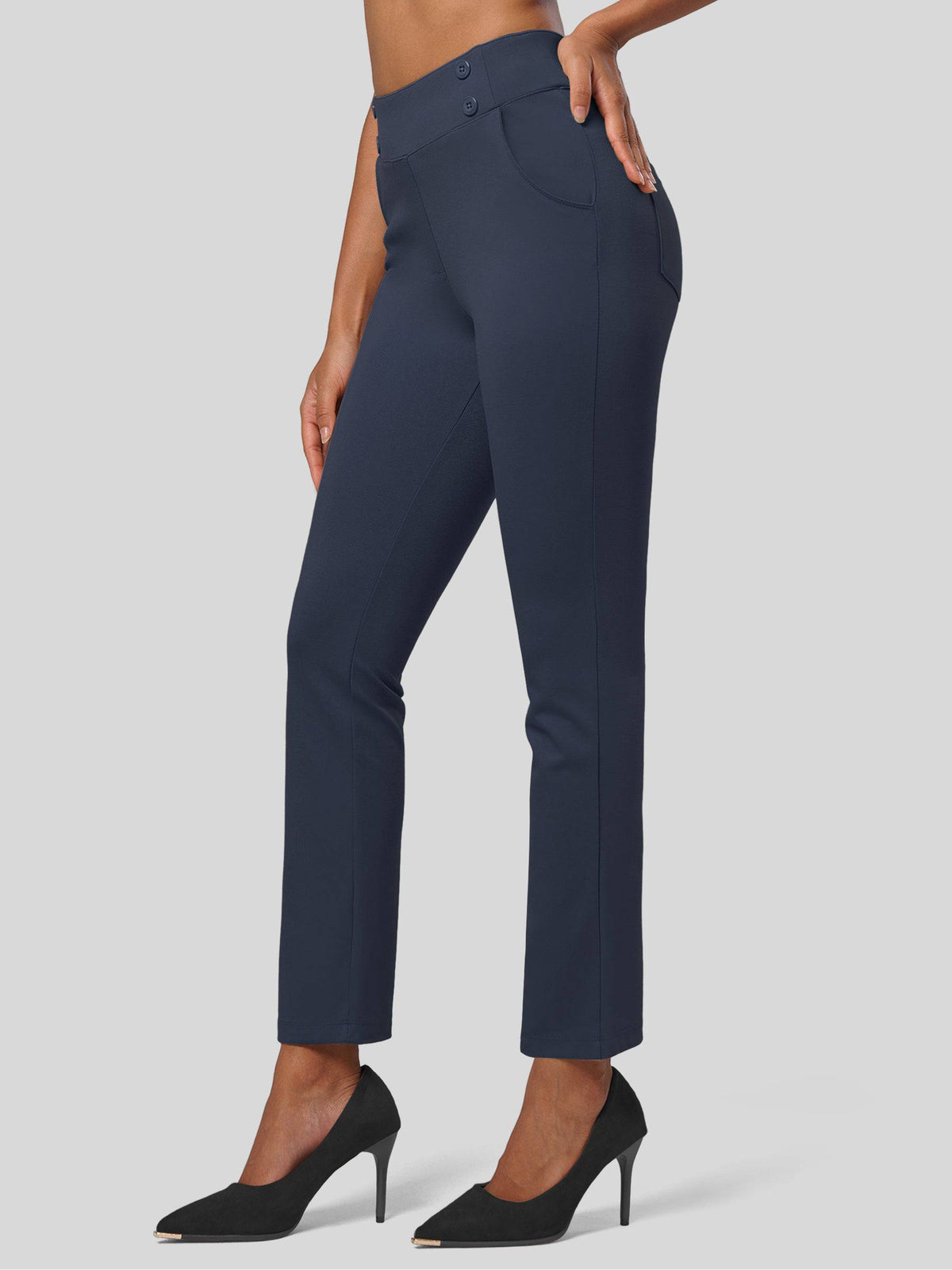 Willit Women's Cropped Office Dress Pants 27 Inch 