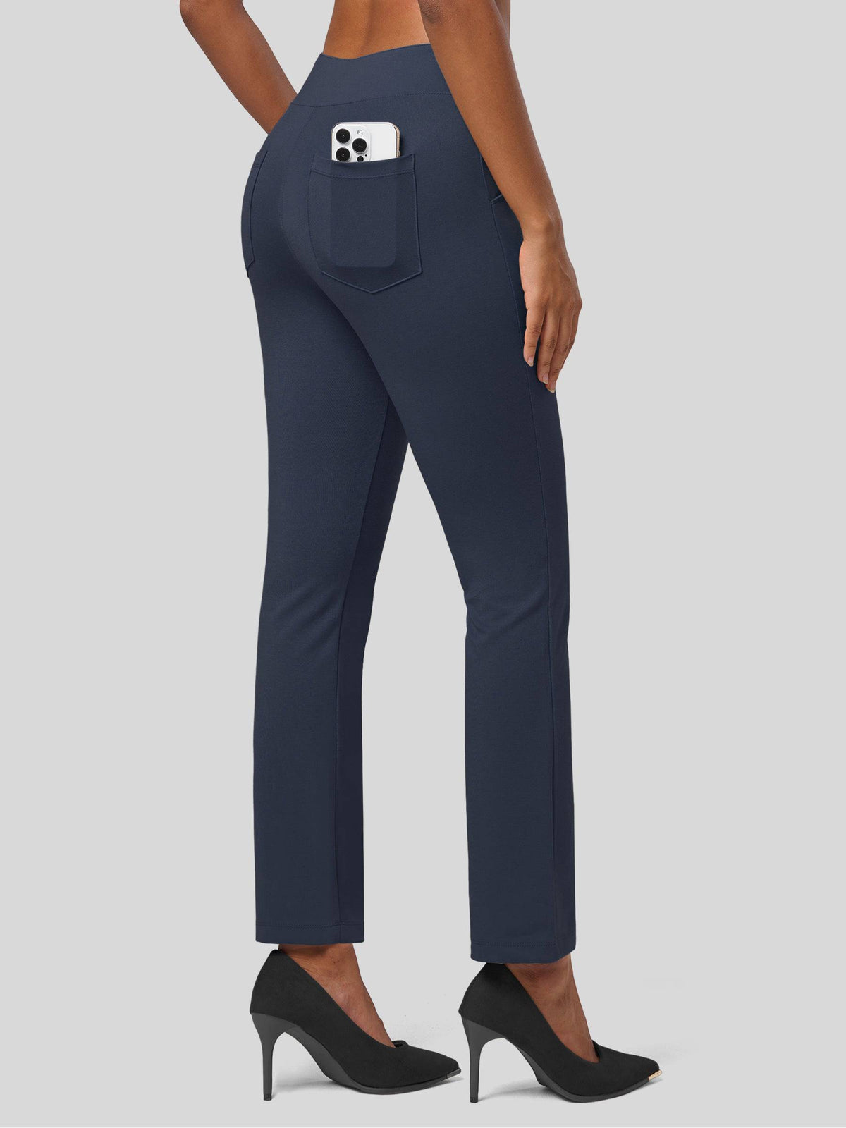 Willit Women's Cropped Office Dress Pants 27 Inch 