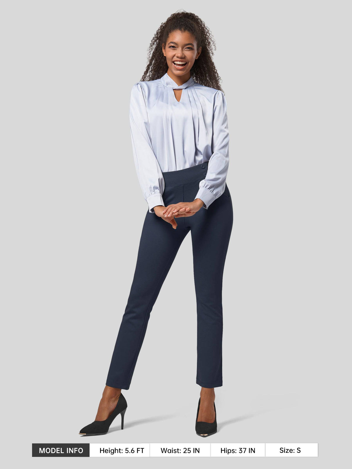 Willit Women's Cropped Office Dress Pants 27 Inch 