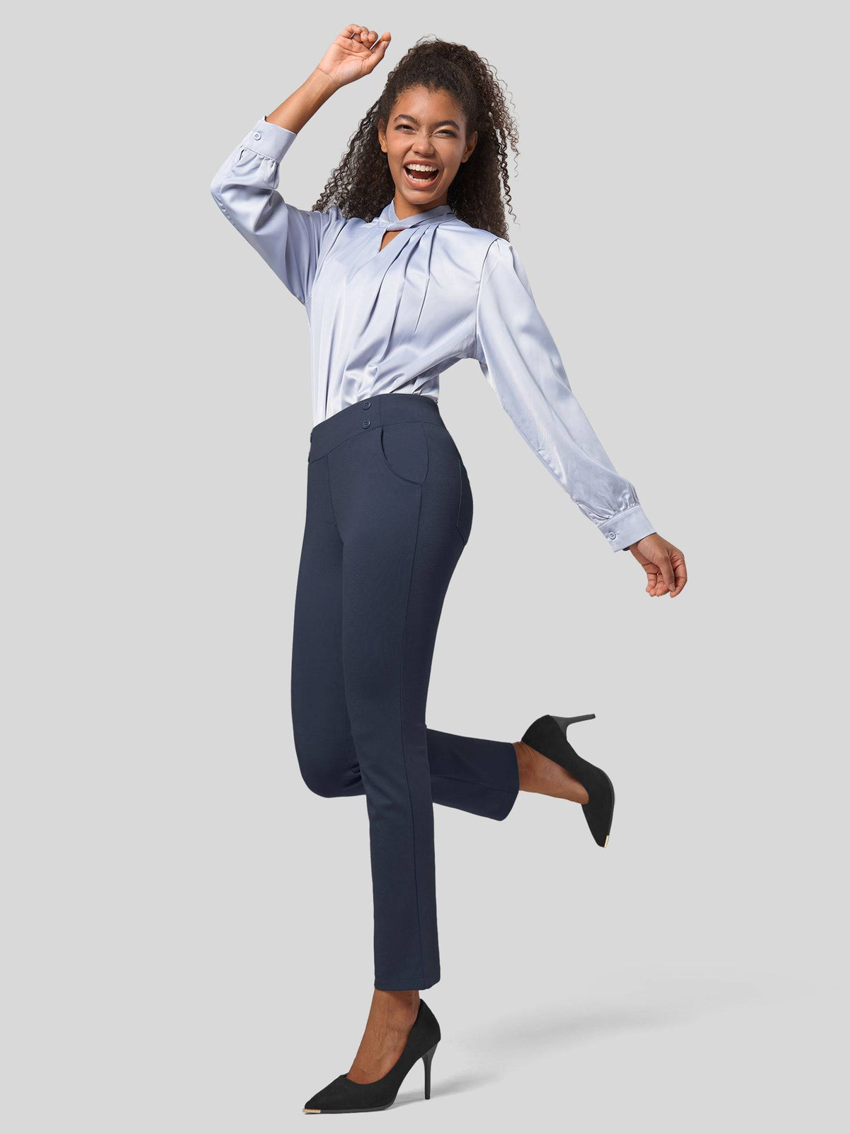 Willit Women's Cropped Office Dress Pants 27 Inch 