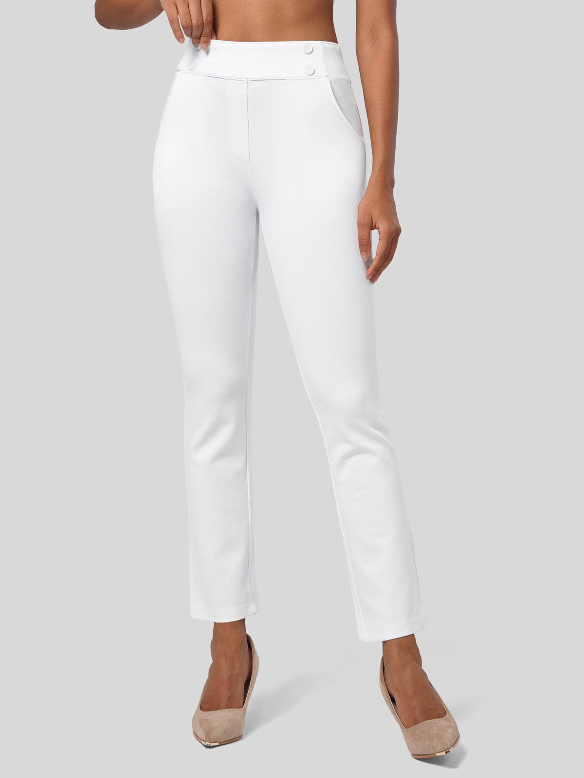 Willit Women's Cropped Office Dress Pants 27 Inch 