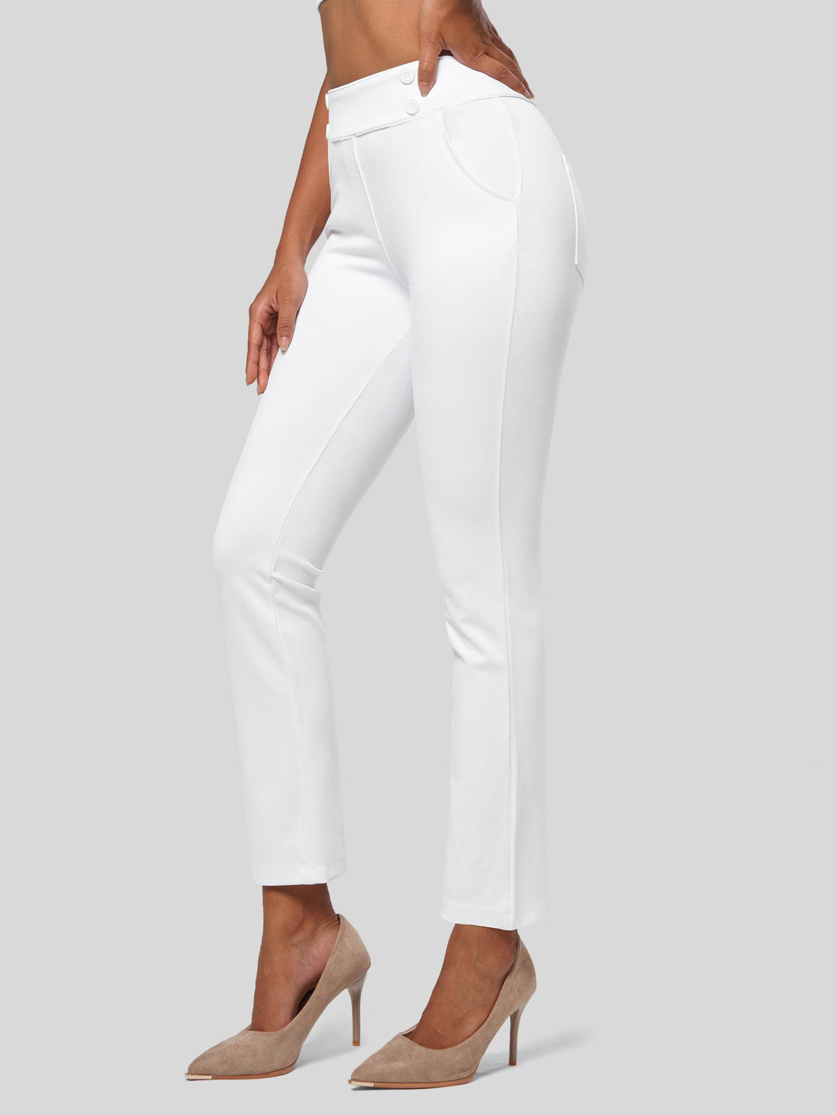 Willit Women's Cropped Office Dress Pants 27 Inch 