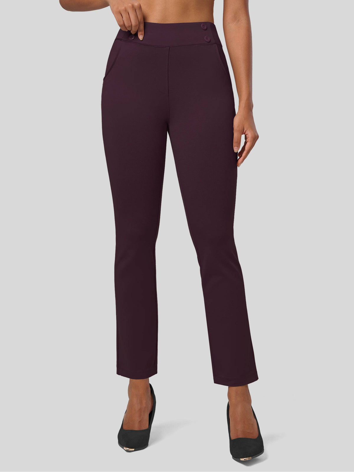 Willit Women's Cropped Office Dress Pants 27 Inch 