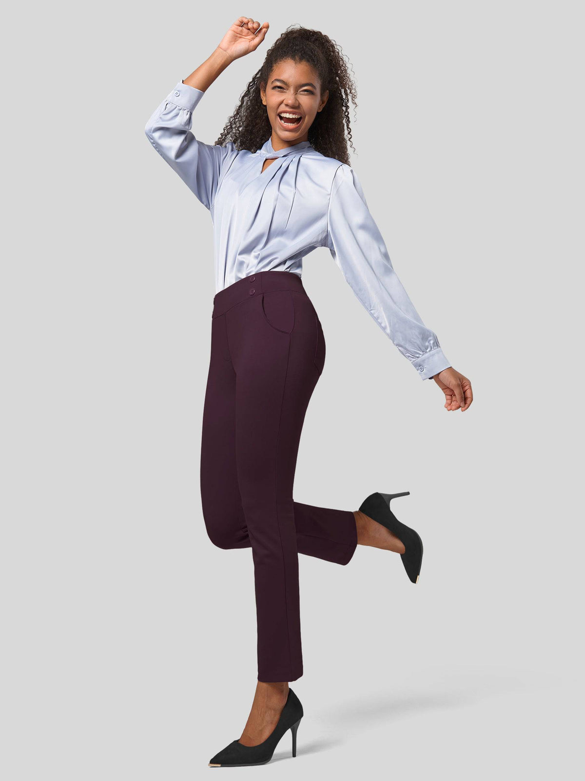 Willit Women's Cropped Office Dress Pants 27 Inch 