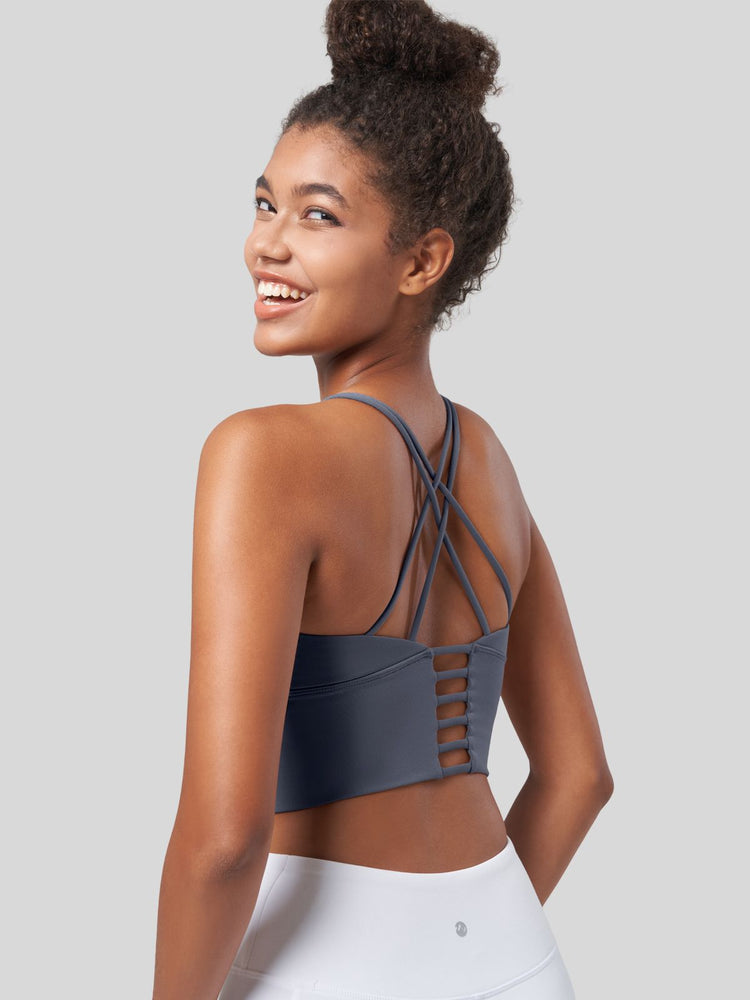 Women's Cross Back Strappy Sports Bra 