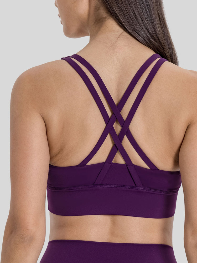 Womens Cross Back Yoga Bra 