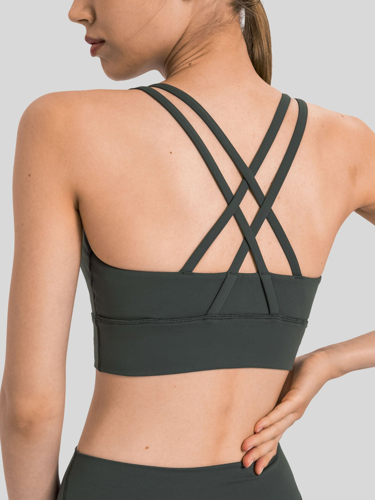 Womens Cross Back Yoga Bra 
