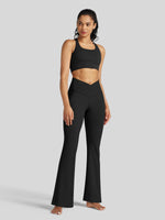 Women's Crossover Flare Yoga Leggings_
