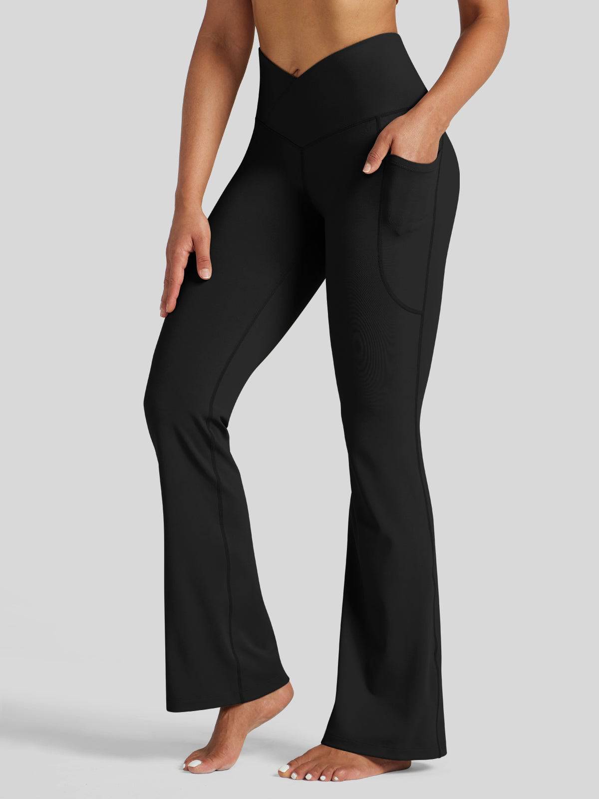 Women's Crossover Flare Yoga Leggings_
