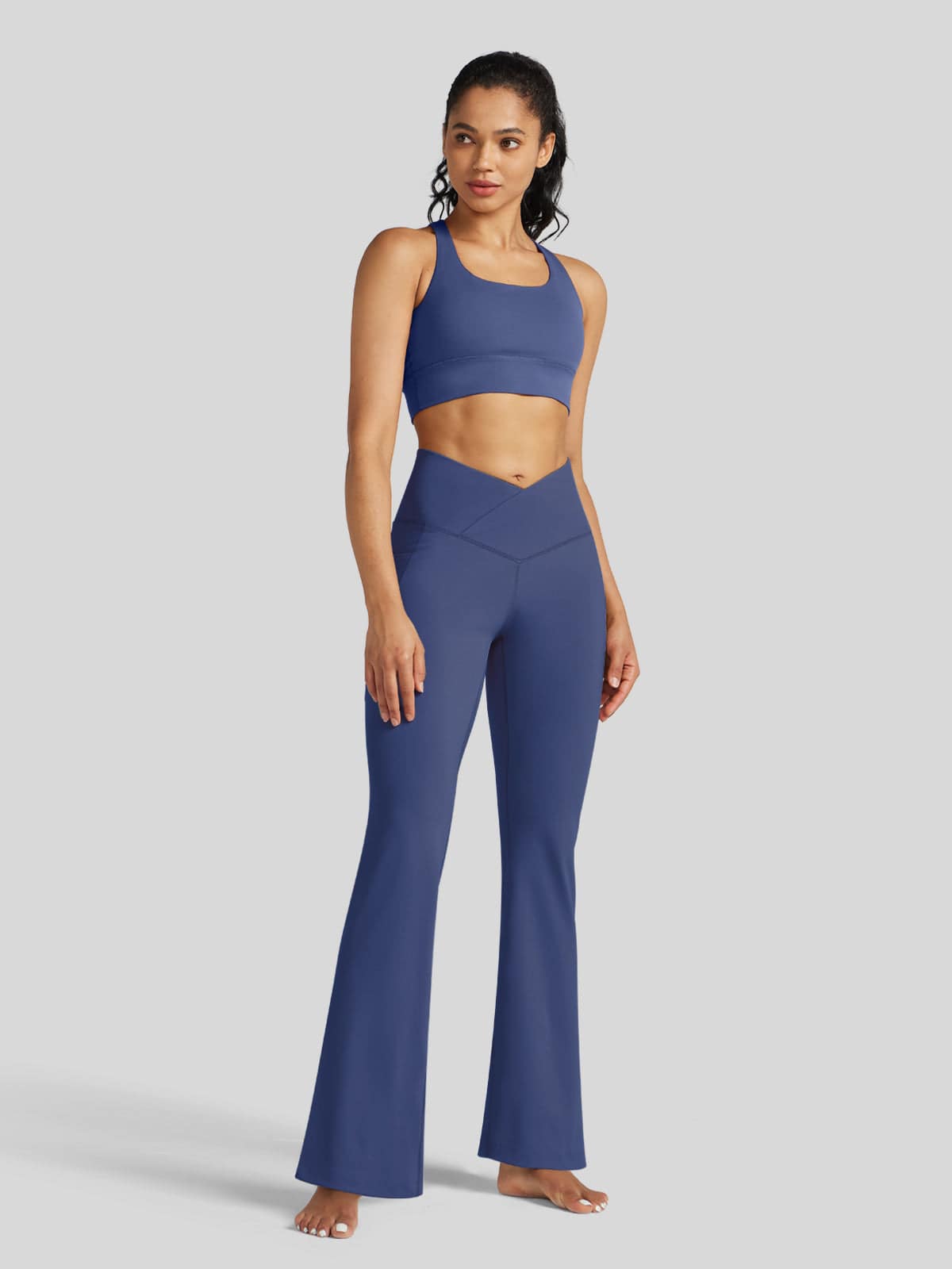 Women's Crossover Flare Yoga Leggings_
