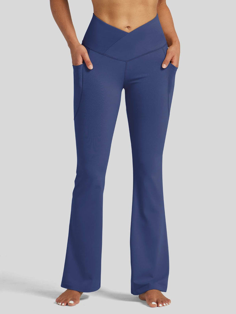 Women's Crossover Flare Yoga Leggings_