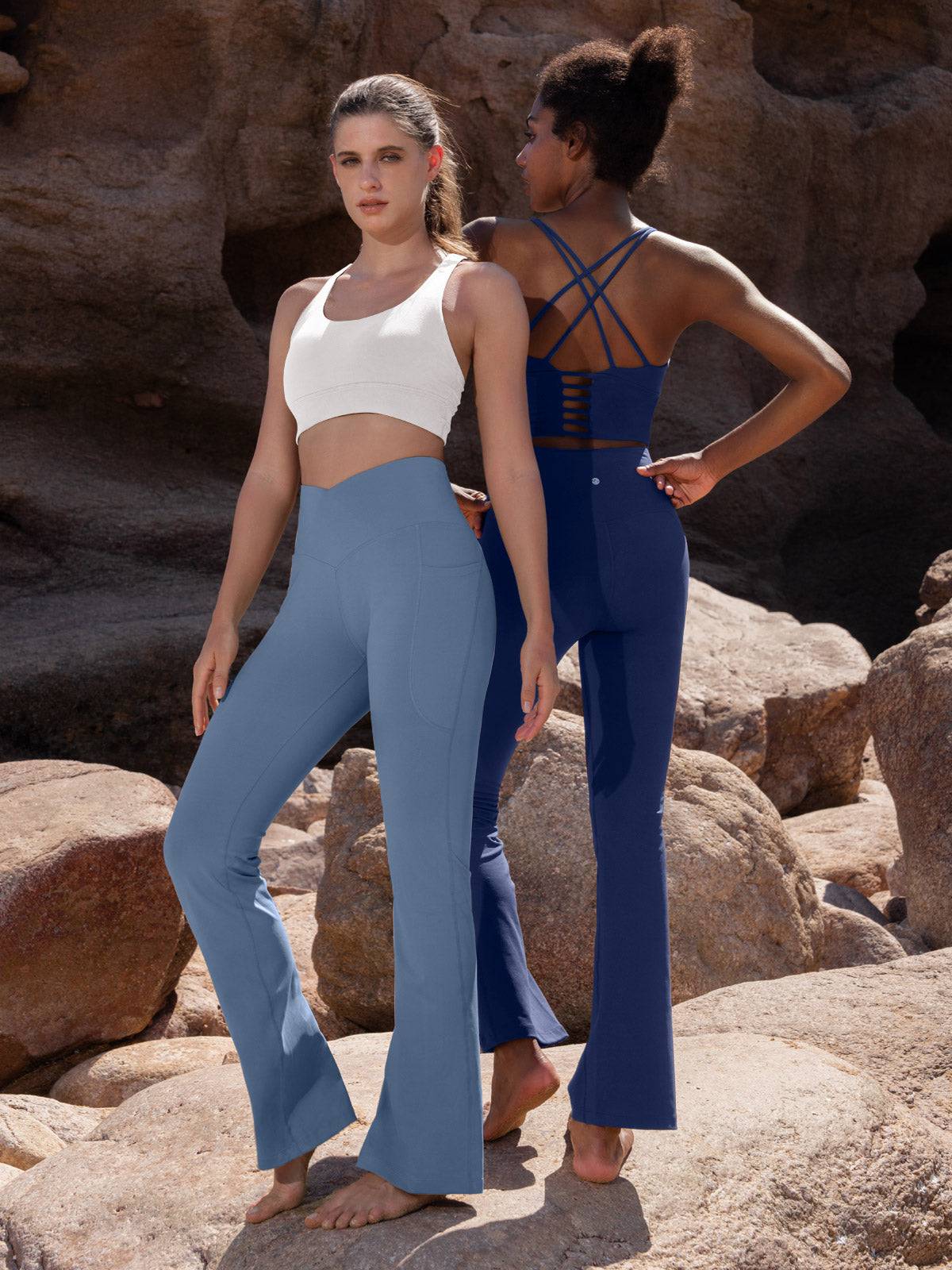 Women's Crossover Flare Yoga Leggings_