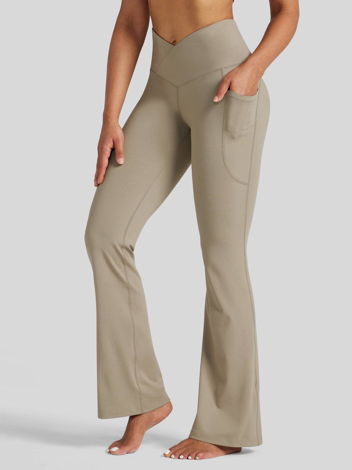 Women's Crossover Flare Yoga Leggings_