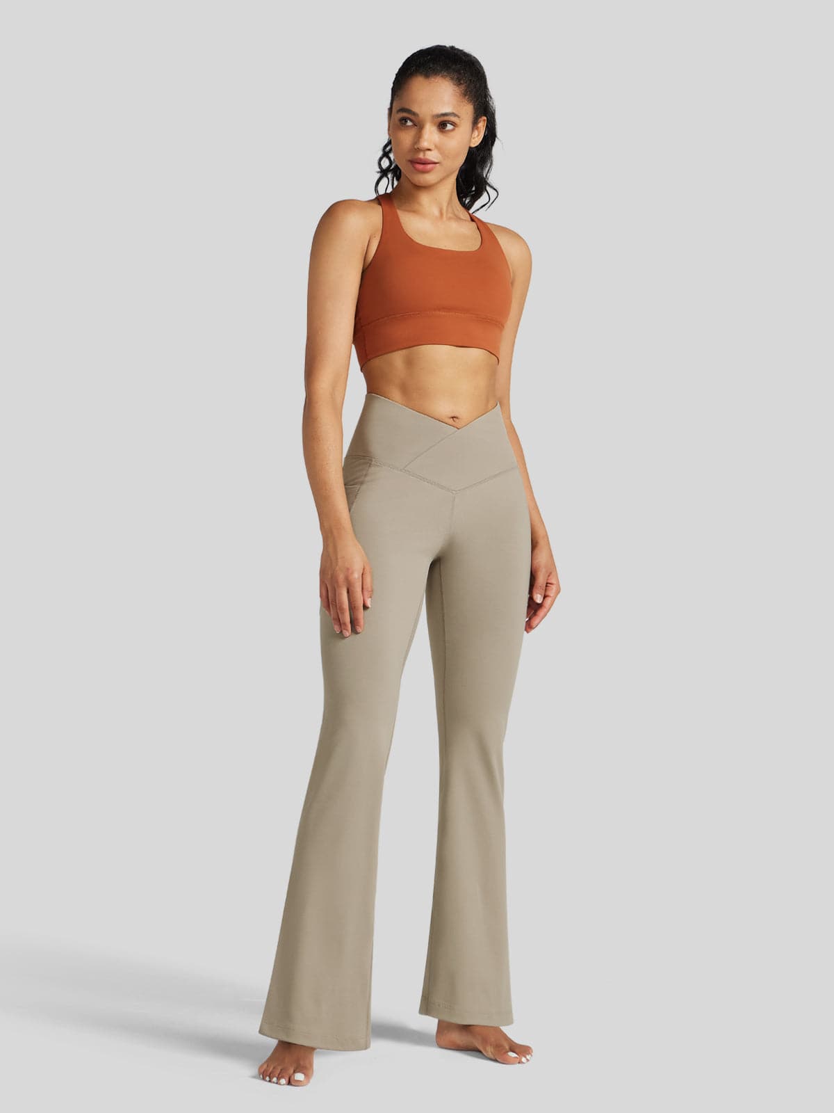Women's Crossover Flare Yoga Leggings_