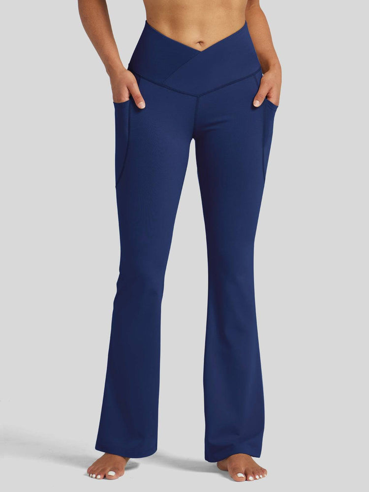 Women's Crossover Flare Yoga Leggings_