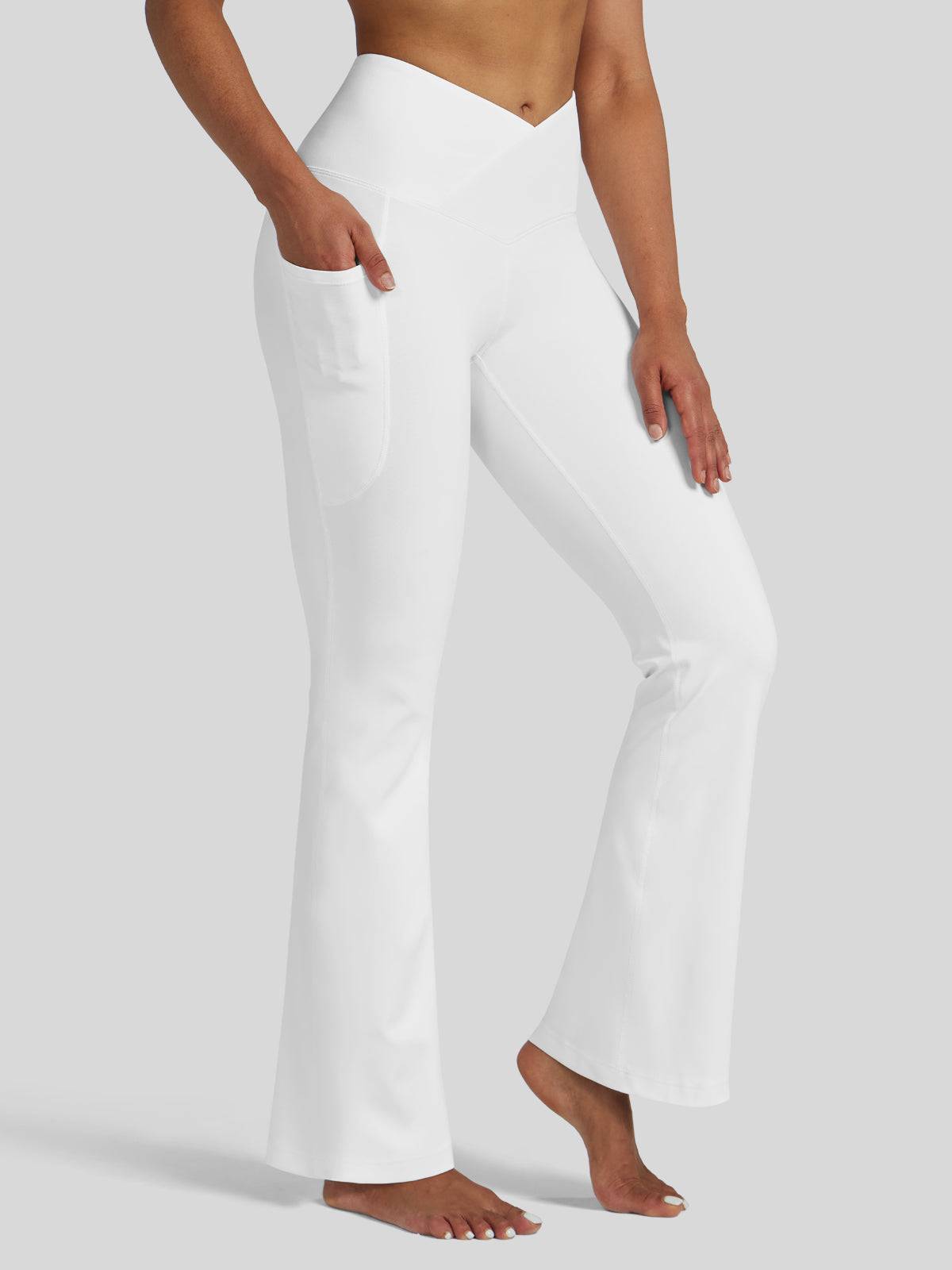 Women's Crossover Flare Yoga Leggings_