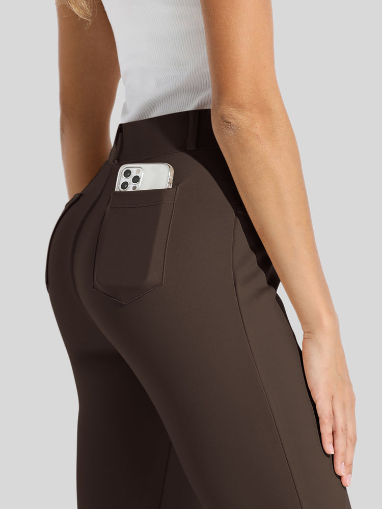 Women's Straight Leg Yoga Dress Pants_