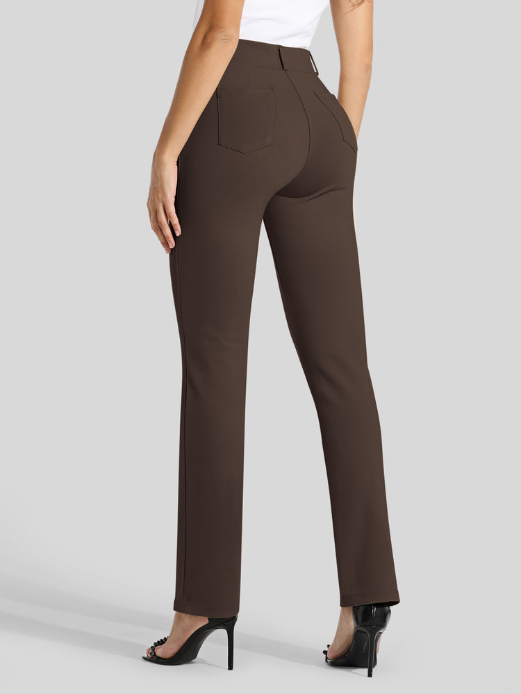 Women's Straight Leg Yoga Dress Pants_