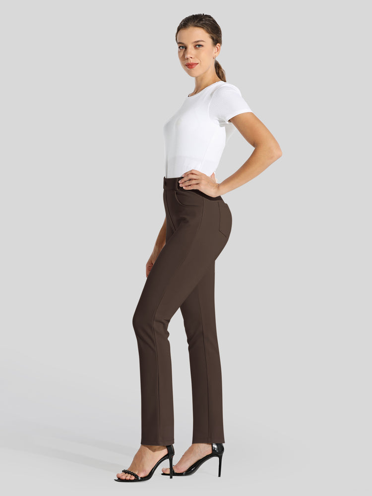 Women's Straight Leg Yoga Dress Pants_