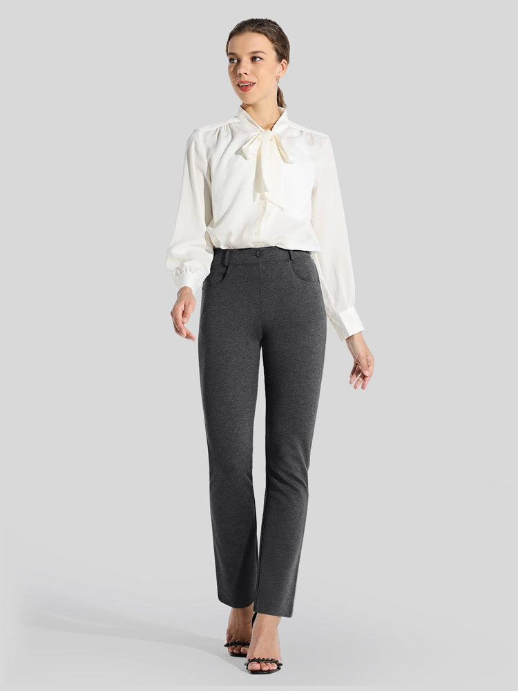 Women's Straight Leg Yoga Dress Pants_