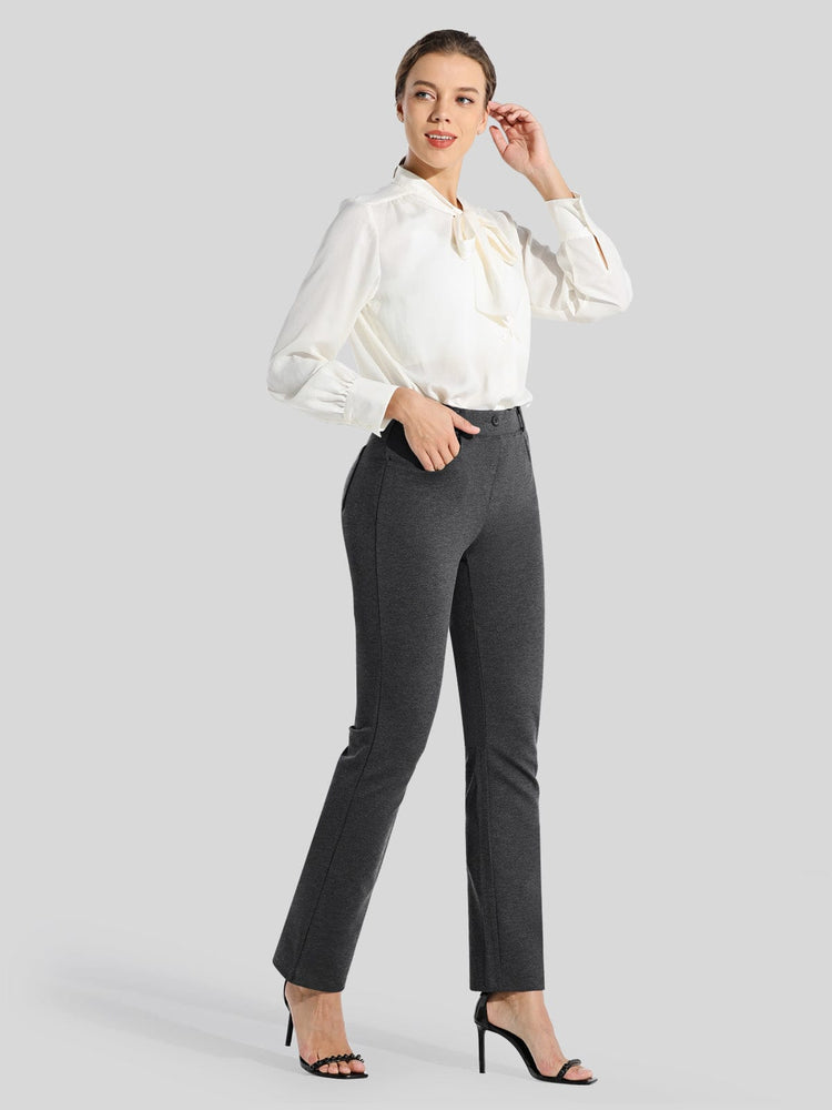 Women's Straight Leg Yoga Dress Pants_
