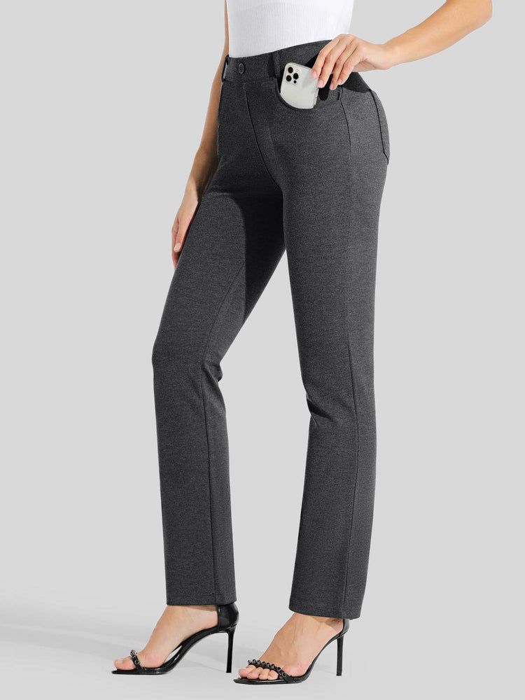 Women's Straight Leg Yoga Dress Pants_