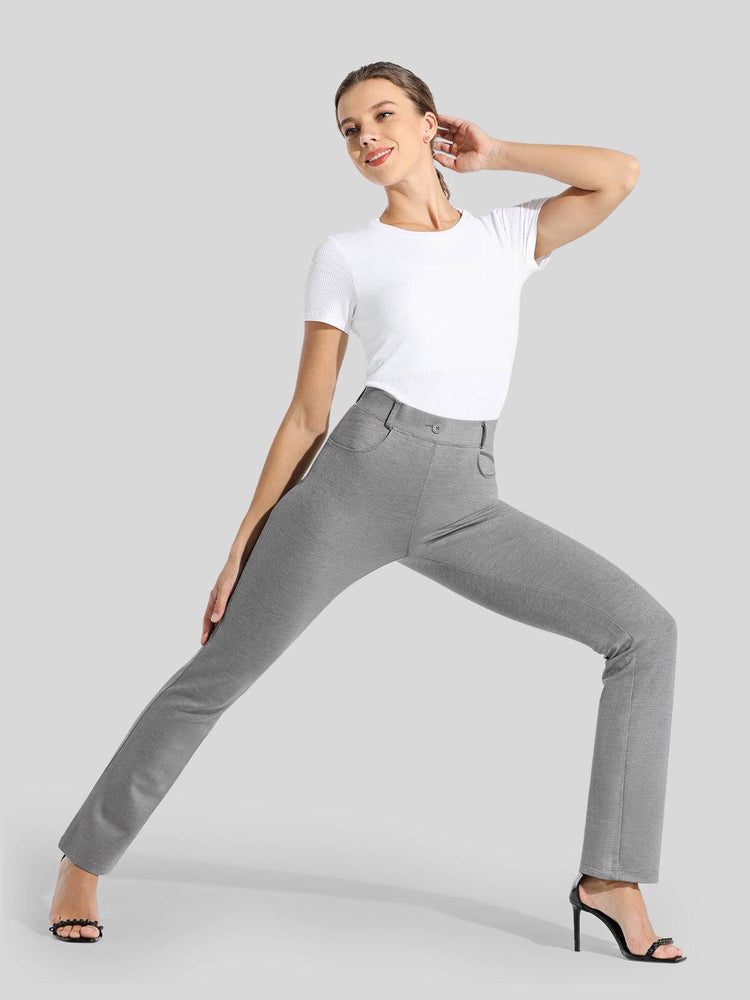 Women's Straight Leg Yoga Dress Pants_