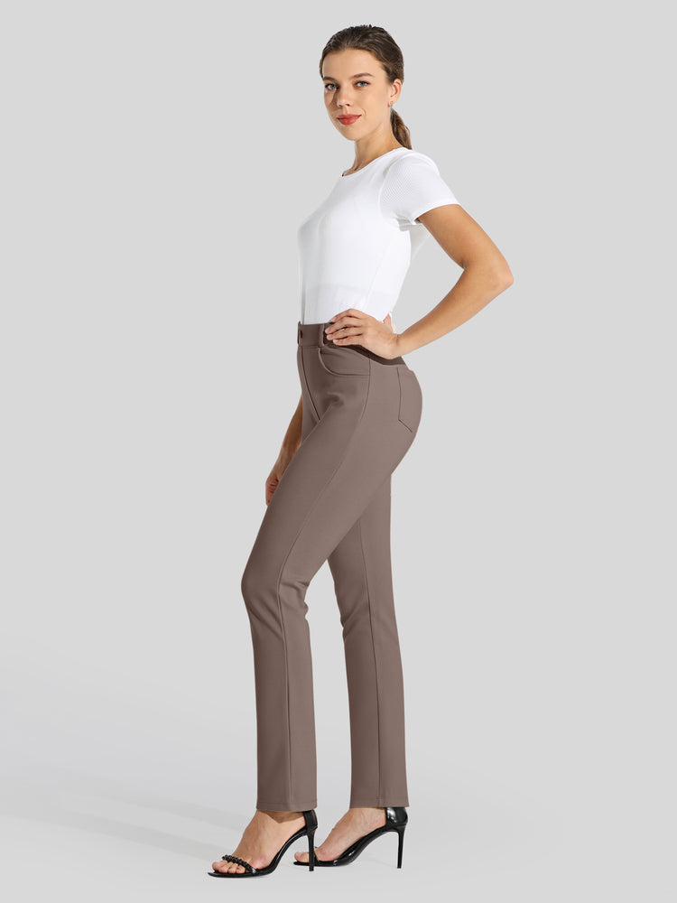 Women's Straight Leg Yoga Dress Pants_