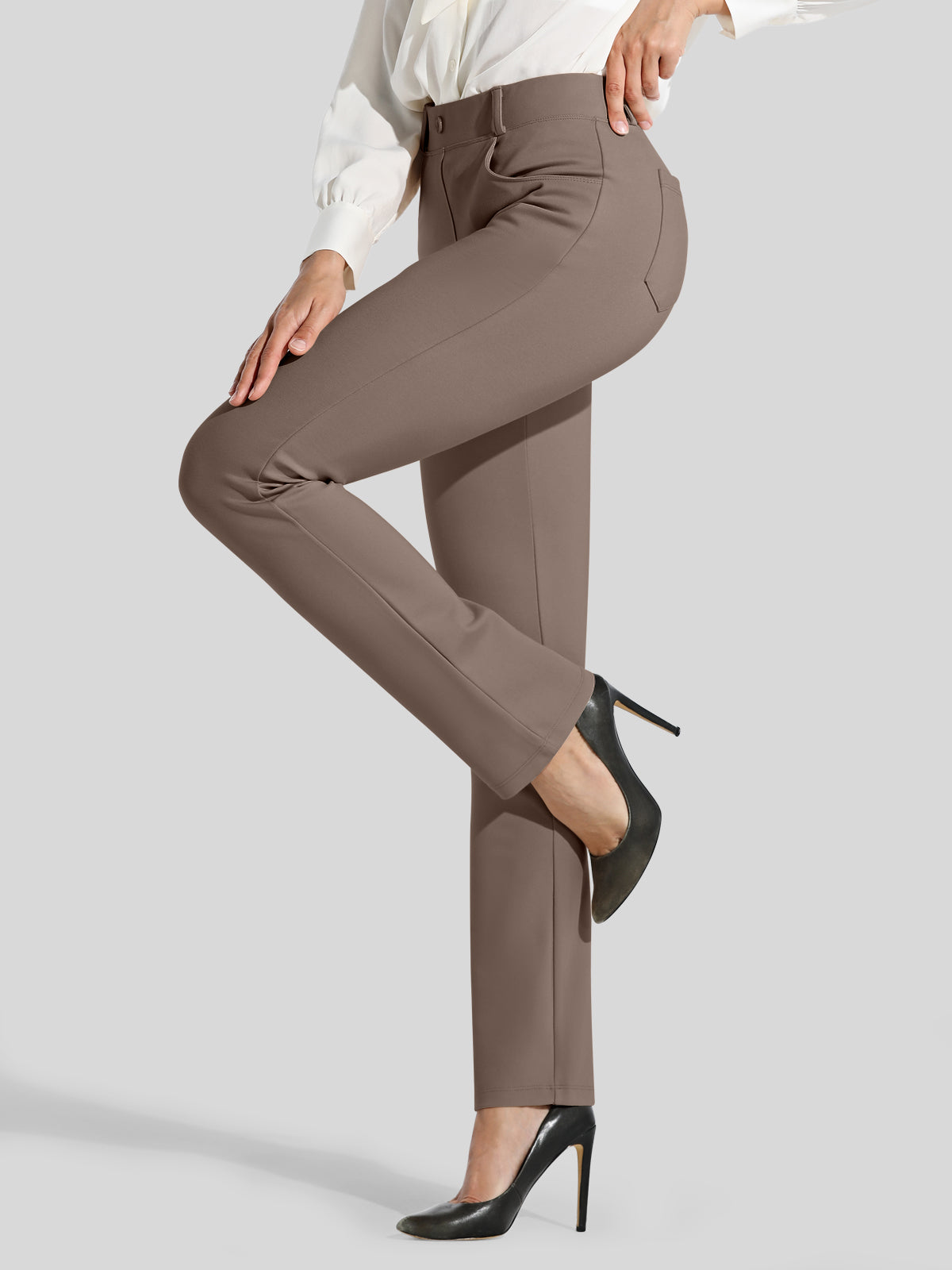 Women's Straight Leg Yoga Dress Pants_