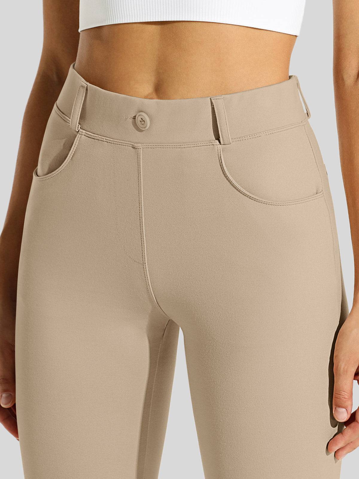 Women's Straight Leg Yoga Dress Pants_