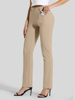 Women's Straight Leg Yoga Dress Pants_