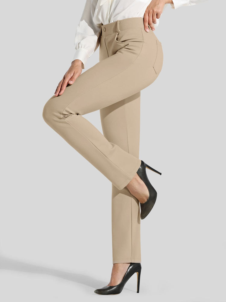 Women's Straight Leg Yoga Dress Pants_