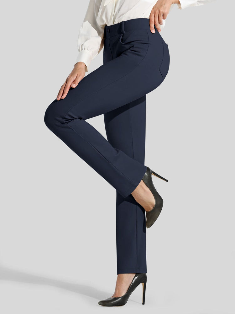 Women's Straight Leg Yoga Dress Pants_