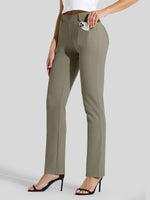 Women's Straight Leg Yoga Dress Pants_