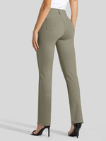 Women's Straight Leg Yoga Dress Pants_