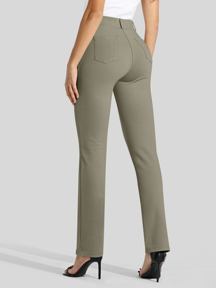 Women's Straight Leg Yoga Dress Pants_